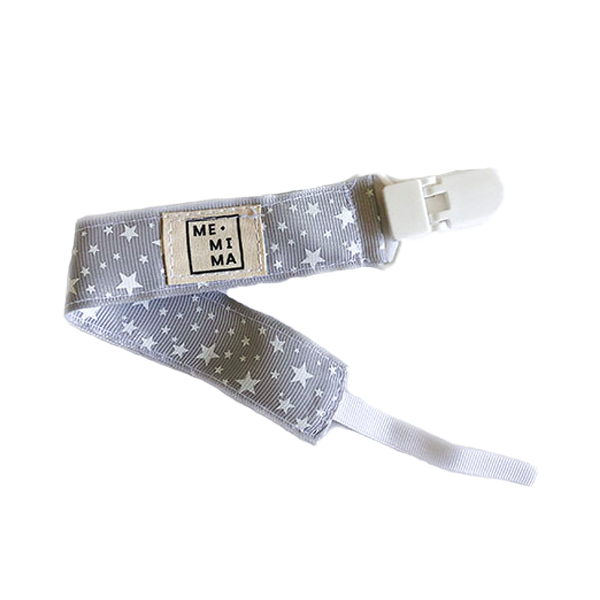 Porta Chupete Estrellas Gris